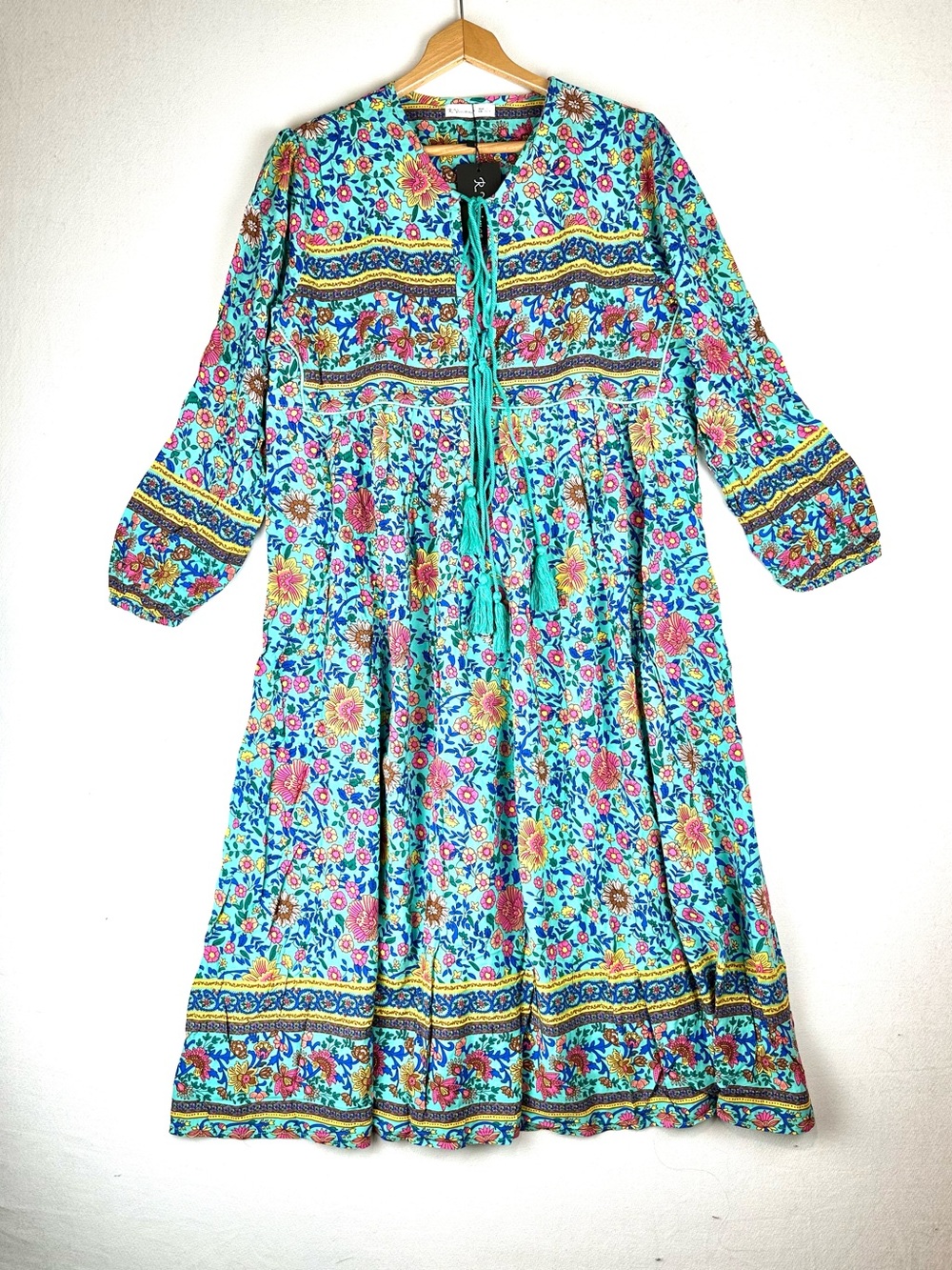 R.‎ Vivimos Tiered Floral Midi Maxi Dress Cottagecore Boho